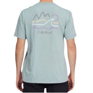 Billabong Adventure Division Peaks Tee M Agave Green Organic Cotton BNWT